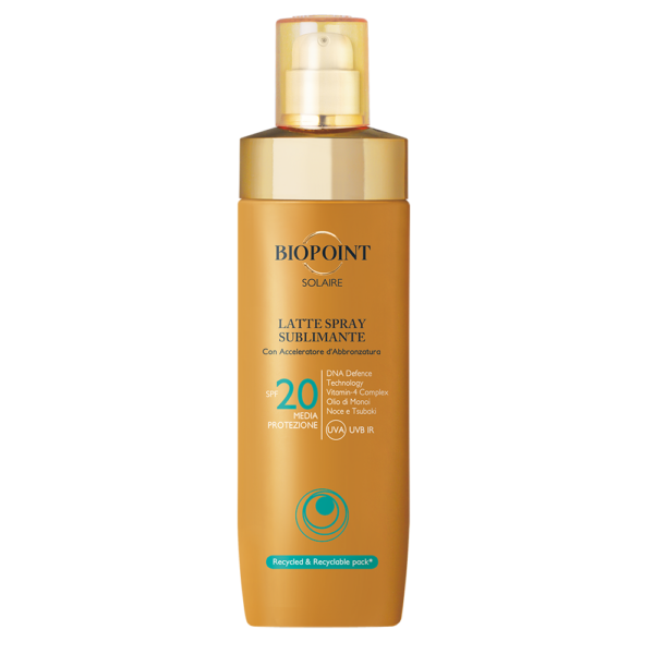BIOPOINT SOLAIRE LATTE SPRAY SUBLIMANTE SPF20 250ml