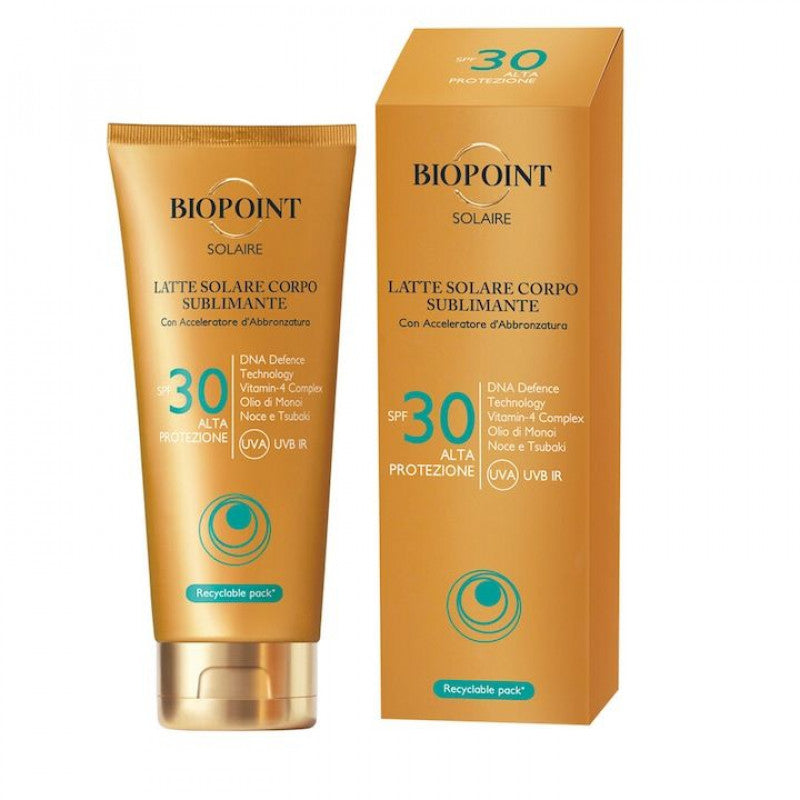 BIOPOINT SOLAIRE LATTE SOLARE CORPO SUBLIMANTE SPF30 200ml
