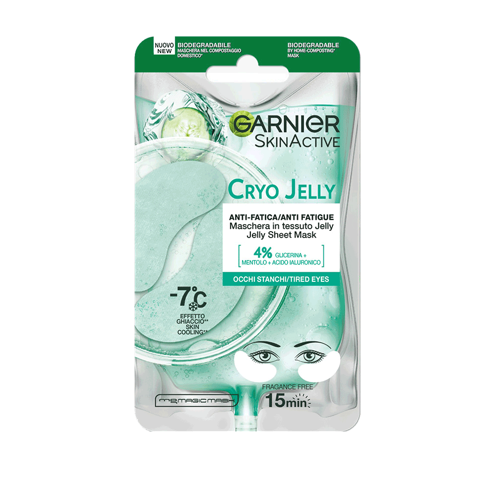 GARNIER SKIN ACTIVE Maschera Viso in Tessuto Cryo Jelly Occhi