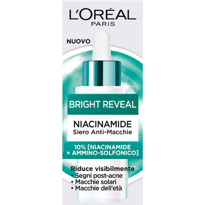 L'OREAL BRIGHT REVEAL Siero Anti Macchie con Niacinamide + Melasyl TM 30ml