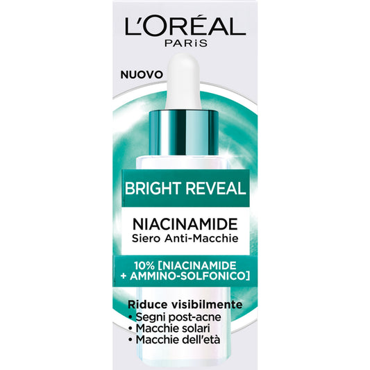 L'OREAL BRIGHT REVEAL Siero Anti Macchie con Niacinamide + Melasyl TM 30ml