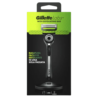 GILLETTE LABS RASOIO COMPLETO CON BARRA INTEGRATA SILVER