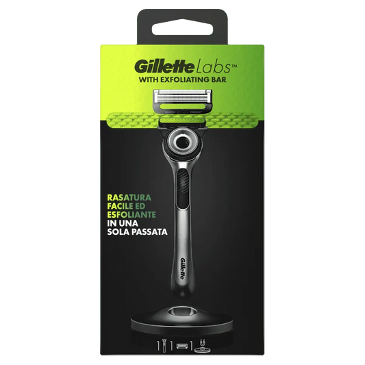 GILLETTE LABS RASOIO COMPLETO CON BARRA INTEGRATA SILVER