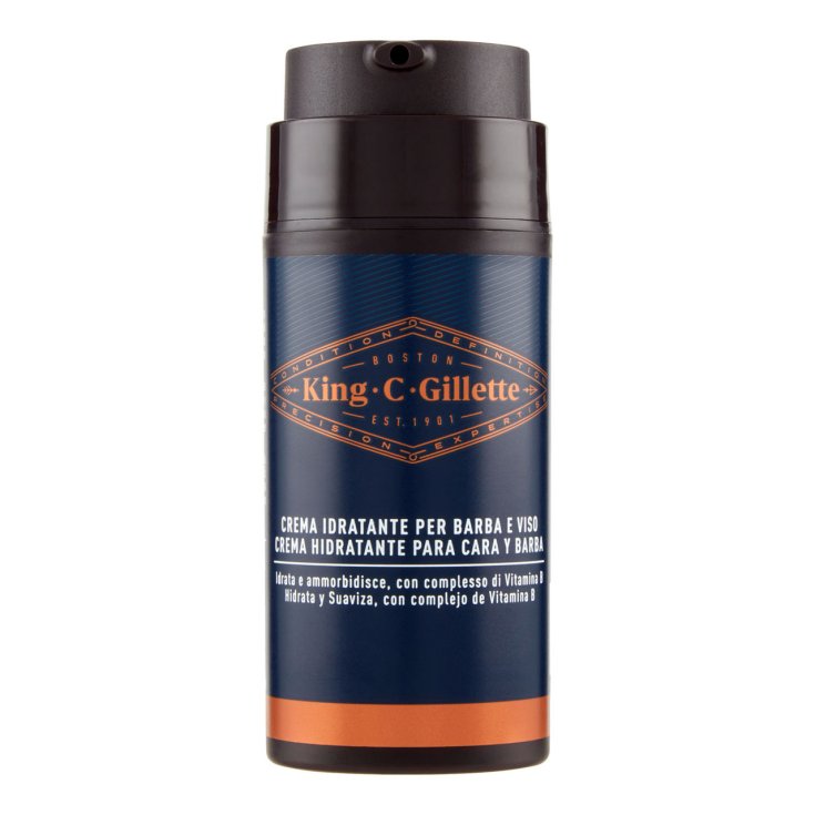 KING C GILLETTE CREMA IDRATANTE PER BARBA E VISO 100ml