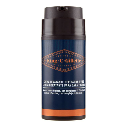 KING C GILLETTE CREMA IDRATANTE PER BARBA E VISO 100ml