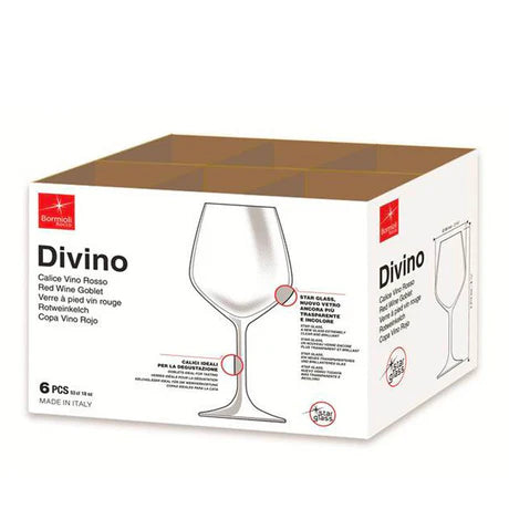 BORMIOLI CALICE DIVINO VINO ROSSO 53cl SET 6pezzi