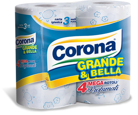 CORONA GRANDE & BELLA IGIENICA 4 rotoli